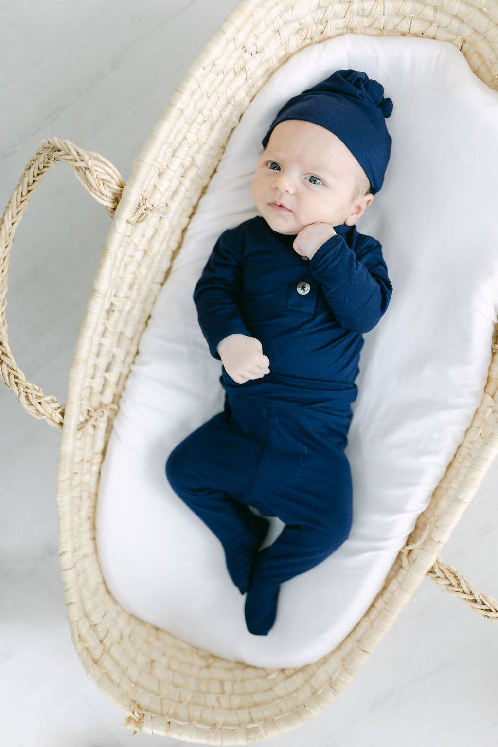 Top & Bottom Baby Outfit (Newborn - 12 mo sizes) - Navy Blue