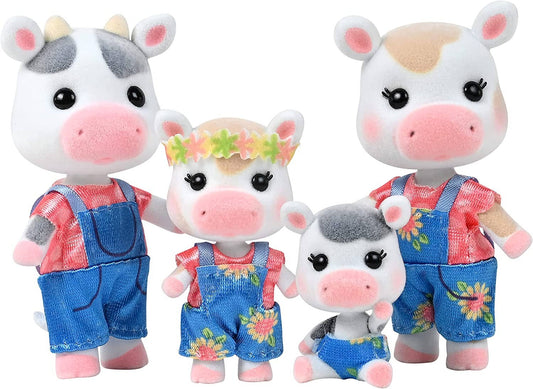 Honey Bee Acres Cloverberries Cow Animal Family 4-Pack