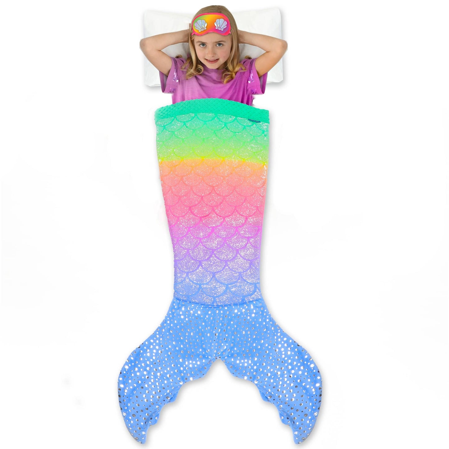 Blankie Tails Glittertail Rainbow Mermaid