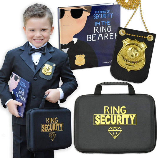 Ring Bearer Gift Set w/Story Book, Badge and Briefcase