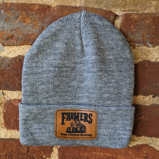 Farmers Keep America Growing GREY Youth Beanie Farm Apparel