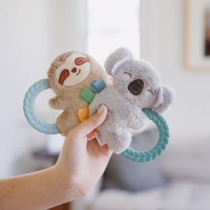 Ritzy Rattle Pal Plush Rattle Pal with Teether