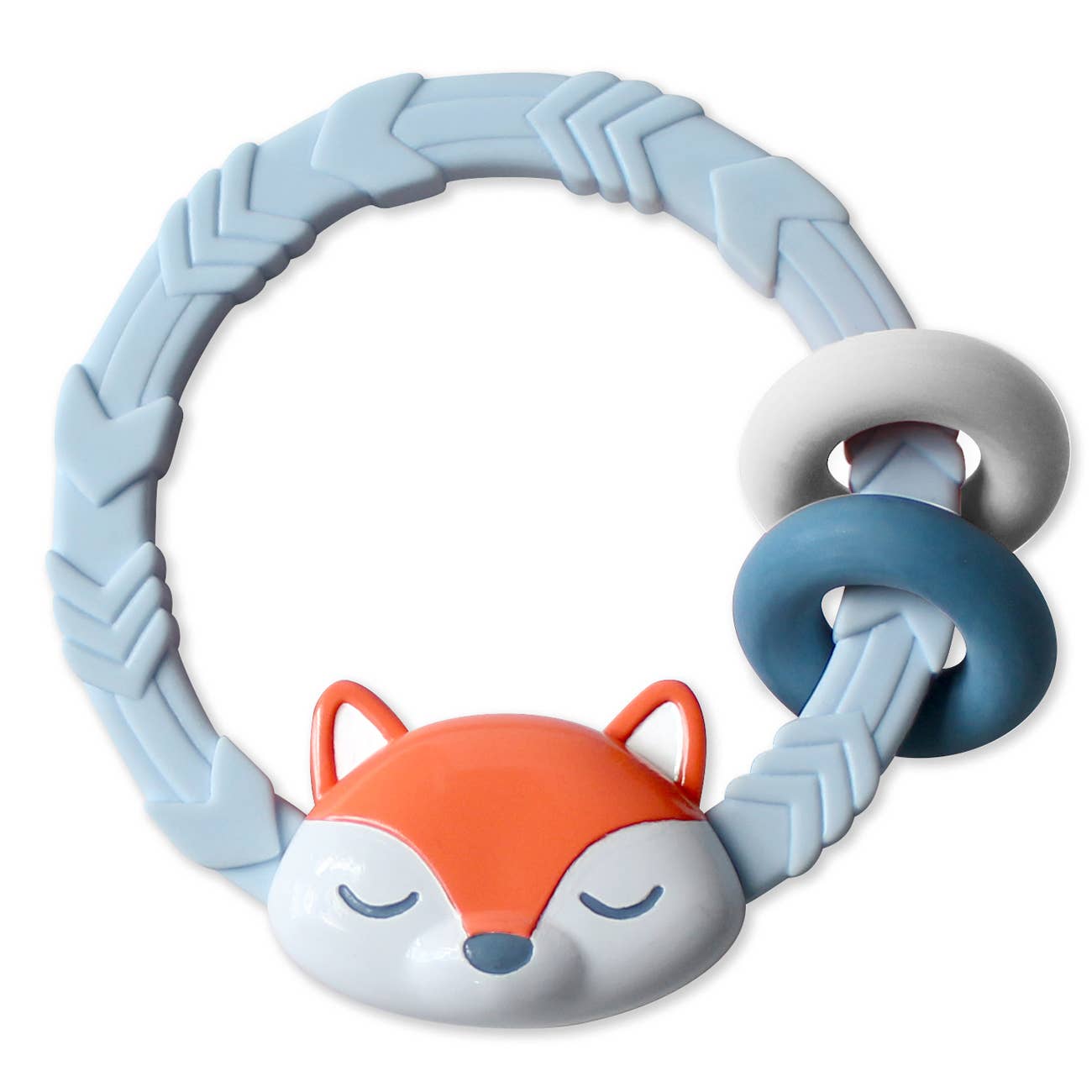 Ritzy Rattle Silicone Teether Rattles: Fox