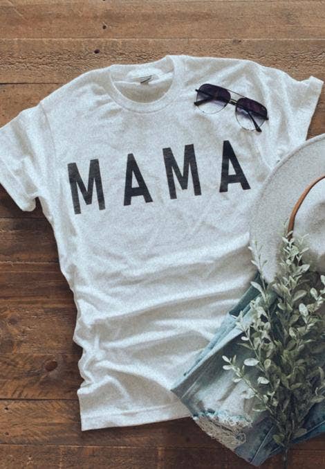 Mama Tee White Crew Neck