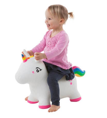 Bouncy Inflatable Animal Jump-Along: Unicorn