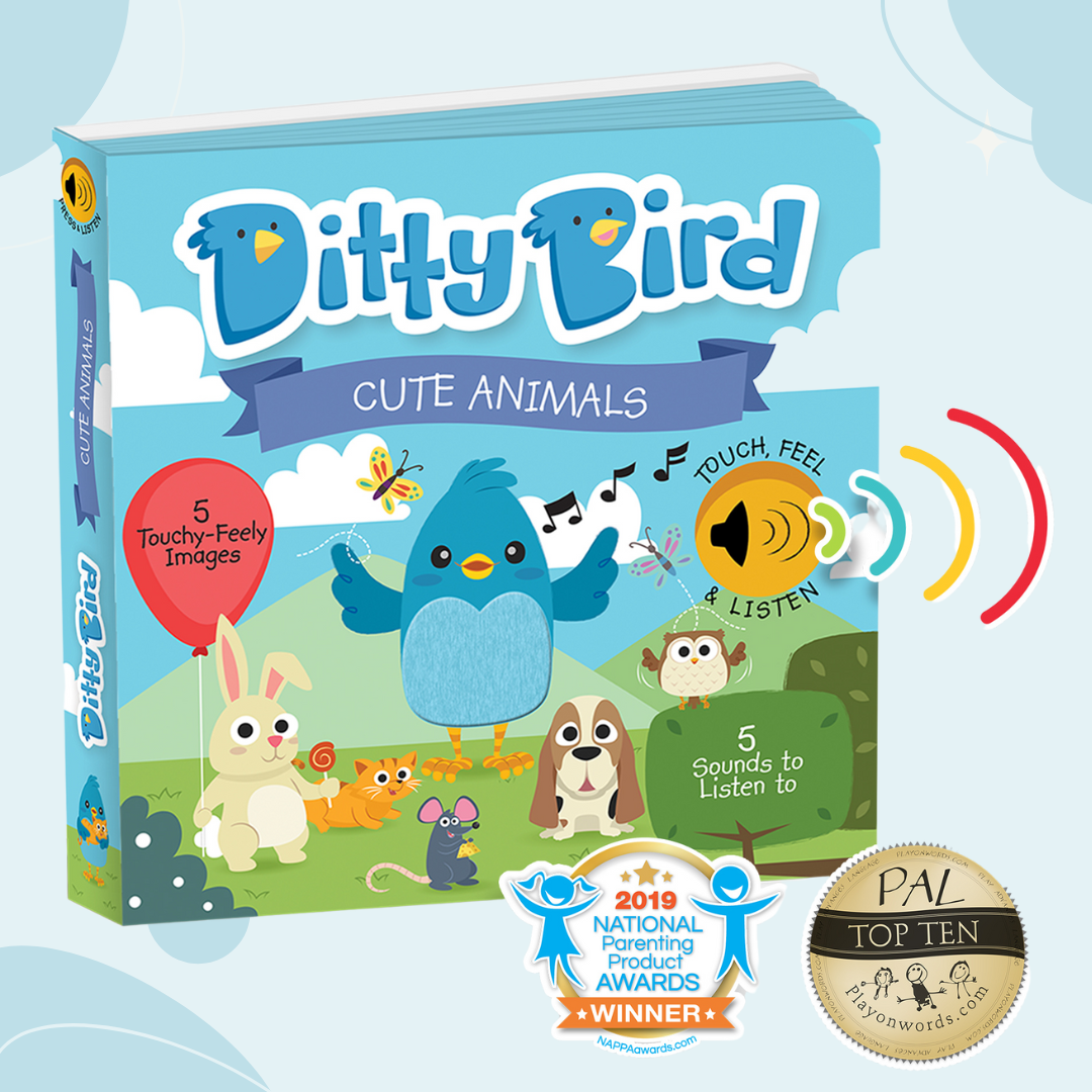 Ditty Bird First Sensory Book Montessori Method Cute Animals