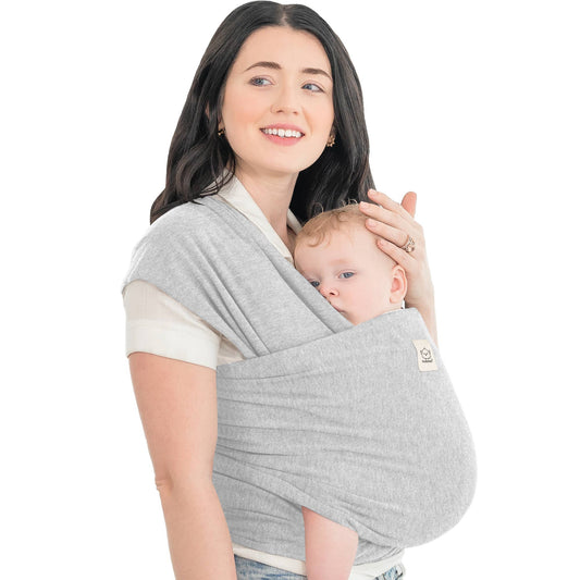 KeaBabies Original Baby Wrap Carrier: Light Heather