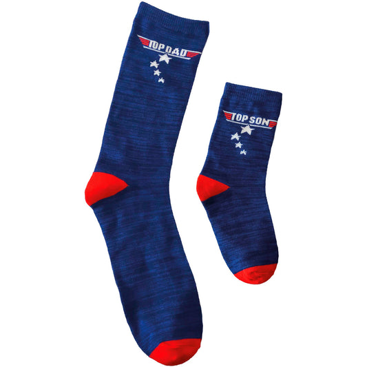 2-pair Sidekicks Daddy and Me Top Dad / Son Socks Set: L / Up to 4y