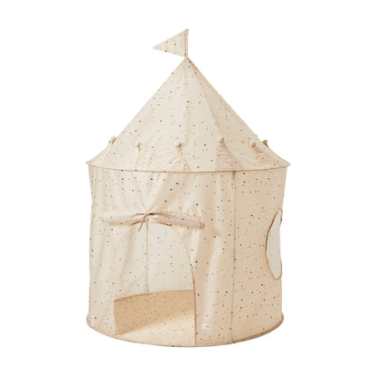 Recycled Fabric Play Tent Castle - Terrazzo Colors: Terrazzo Beige