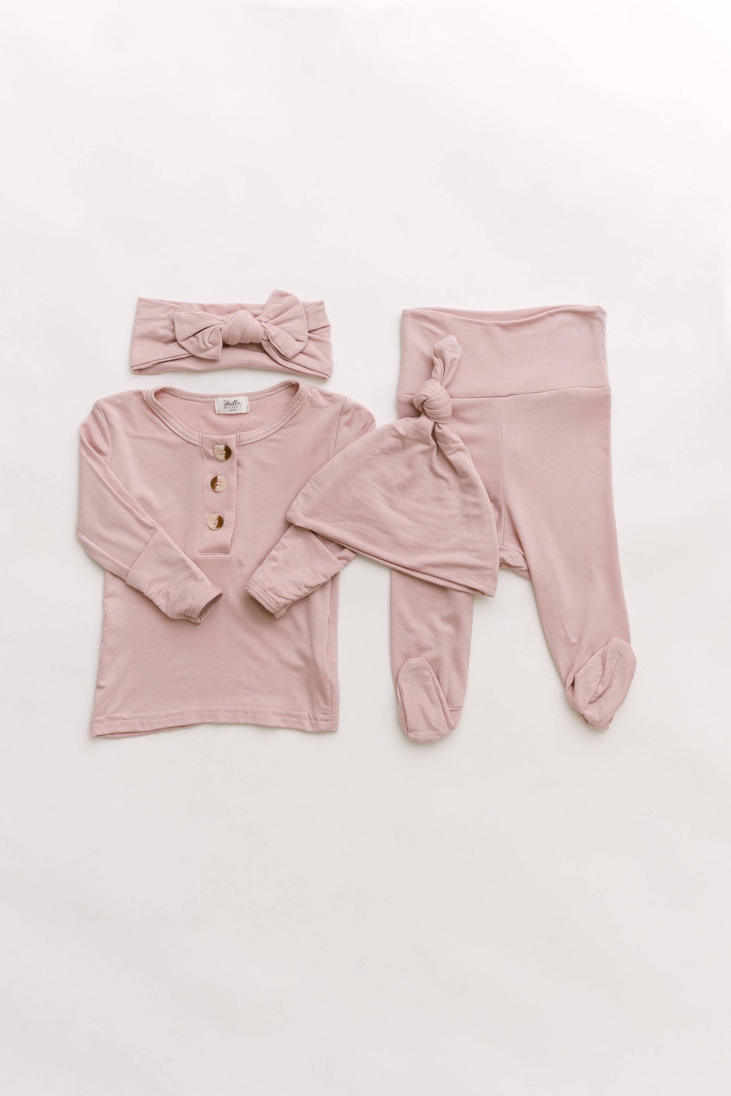 Top & Bottom Baby Outfit (Newborn - 3 mo) - Dusty Rose