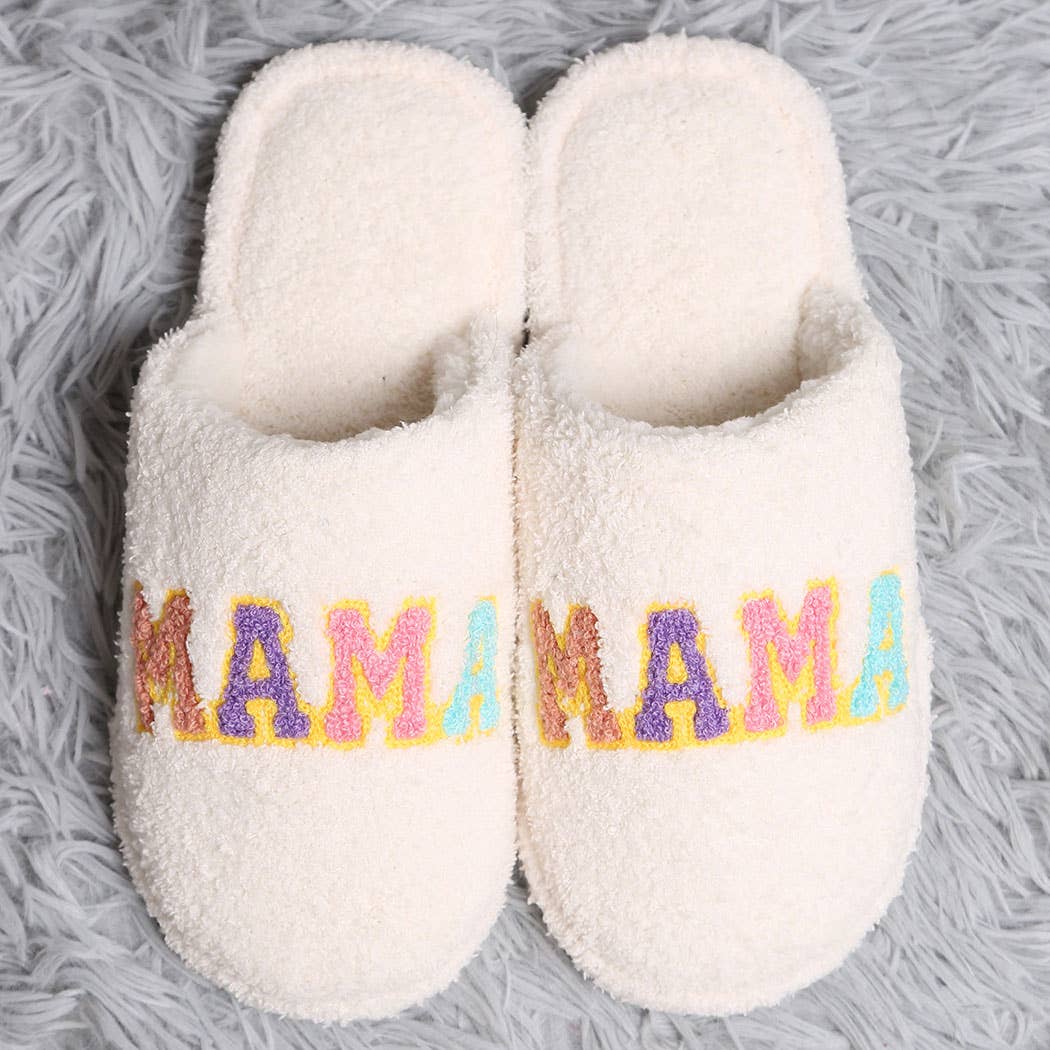 Colorful MAMA Lettered Home Slippers