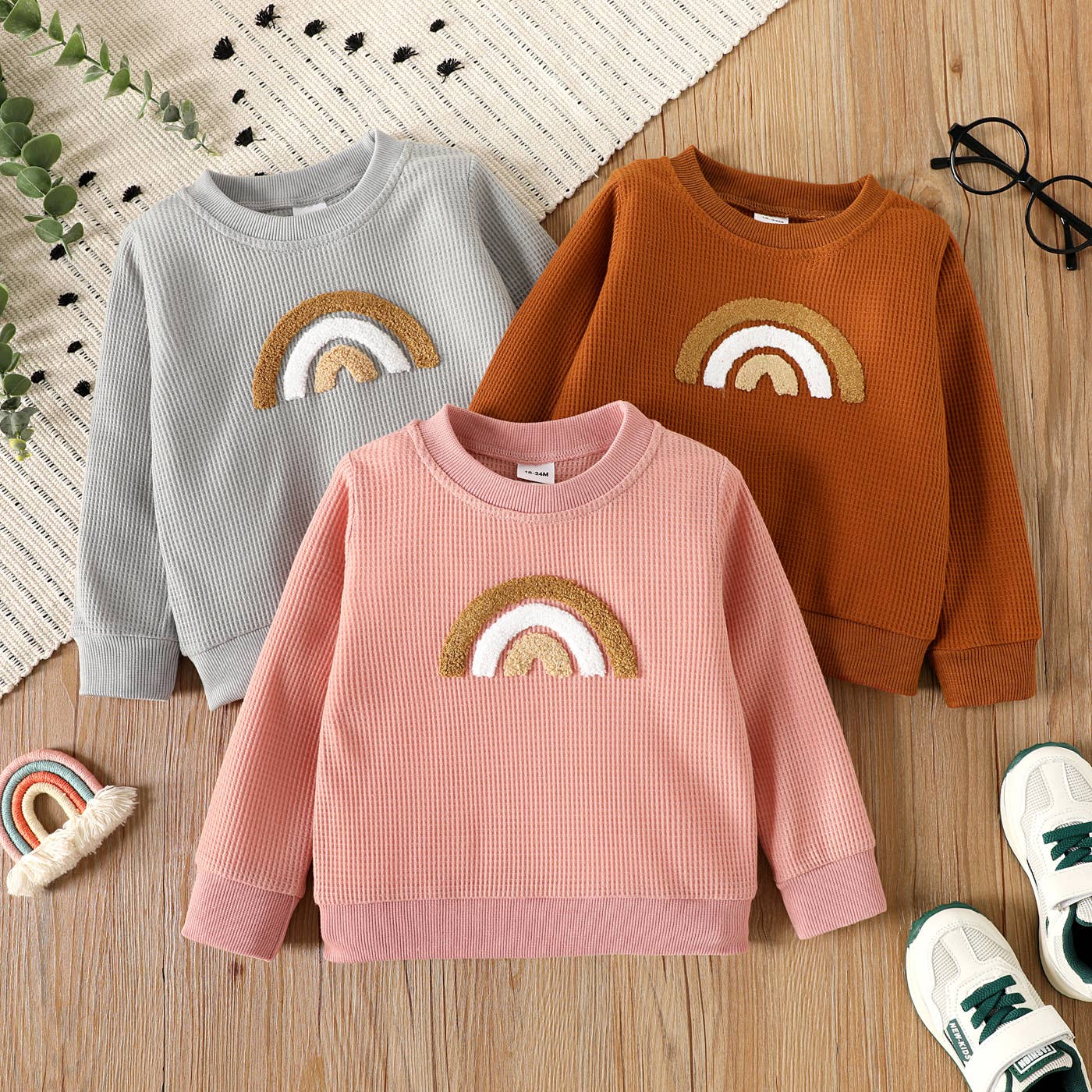 Toddler Grey Rainbow Sweatshirt