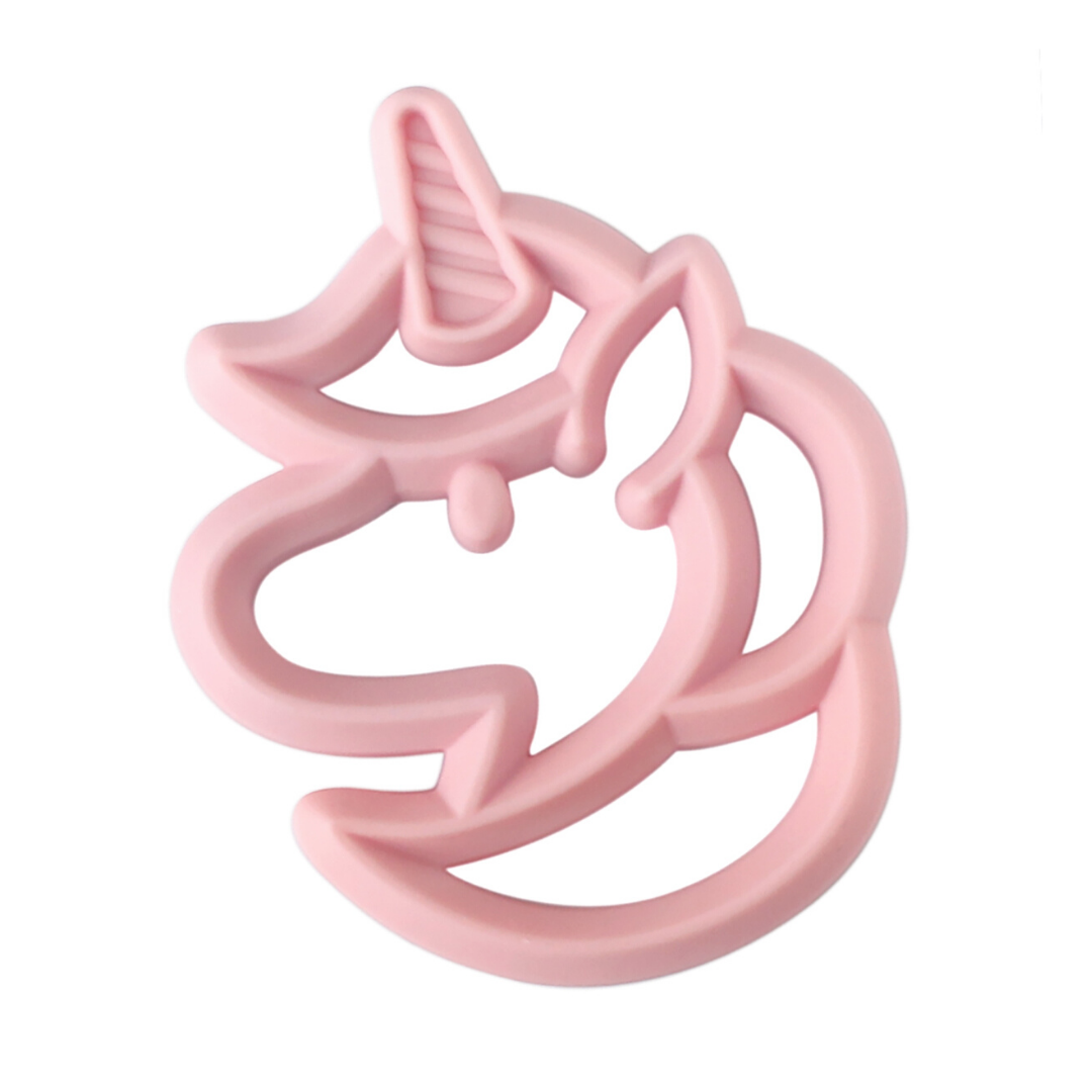 Chew Crew™ Silicone Baby Teethers: Light Pink Unicorn