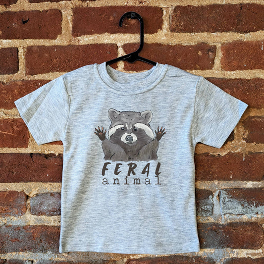 "Feral Animal" Grey Raccoon Unisex Woodland Toddler Tee