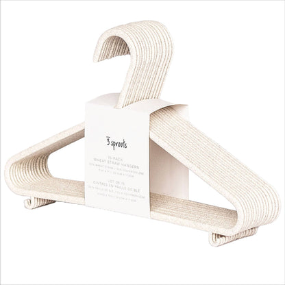 Baby Wheat Straw Hangers (2 Packs of 15): Speckled Cream