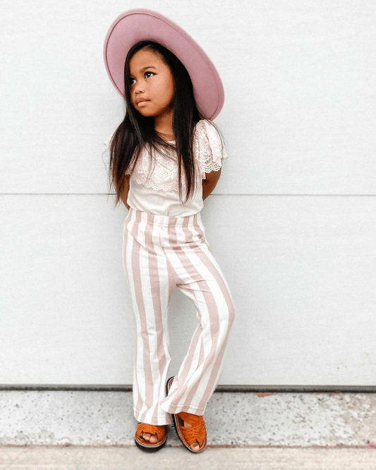 Blakely Boho Bell Bottoms - Peaches 'n Cream Stripes